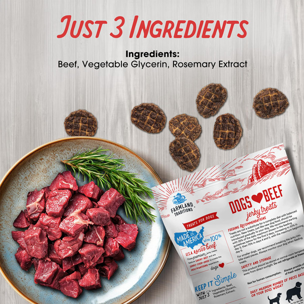 Farmland Traditions Dogs Love Chicken Jerky Dog Treats With Only 3 Ingredients And No Fillers 6 Ounce Bag