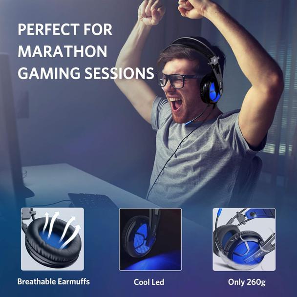 PC Headset with Dynamic Sensory & Noise-Cancelling Mic, 7.1 Surround Sounds, Mute Controls, LED Light, RGB Light for WFH PC, Laptop, Mac (B581 USB Gaming Headset with 7.1 Surround Sound) PC Headset with Dynamic Sensory & Noise-Cancelling Mic, 7.1 Surround Sounds, Mute Controls, LED Light, RGB Light for WFH PC, Laptop, Mac (B581 USB Gaming Headset with 7.1 Surround Sound)