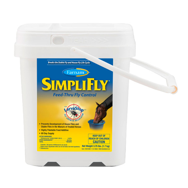 Farnam Simplifly Feed Through Fly Control For Horses 3.75 Lbs 60 Day Supply Epa-Approved Pellets To Prevent Stable Flies In Manure Ãƒ¢Ã‚Š¬Ã‚‚¬Å’ Safe Palatable Daily Supplement For Fly Population Control
