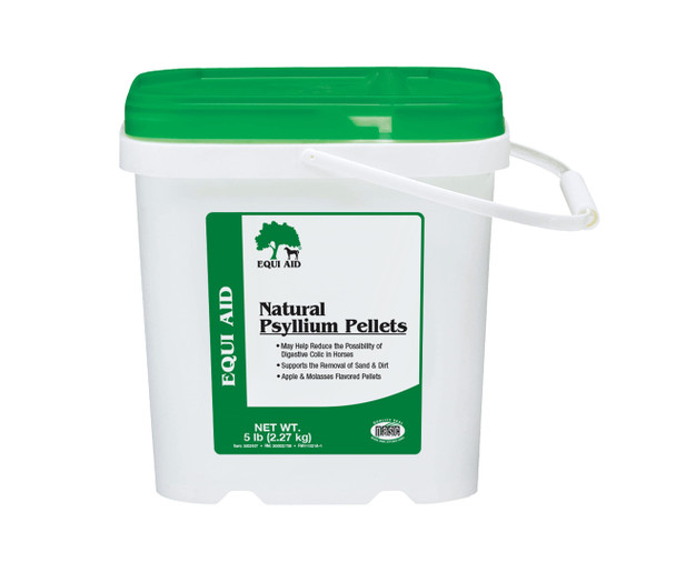 Farnam Equi Aid Natural Horse Psyllium Pellets Supplement For Horses Supports Removal Of Sand & Dirt From The Ventral Colon 5 Pound 16 Scoops