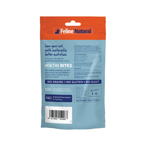 Feline Natural Ze Dried Cat Treats Ãƒ¢Ã‚Š¬Ã‚‚¬Å’ Zealand Single-Source Protein Treats For Cats - Grain- Healthy Cat Snacks Beef Bites 1.76Oz