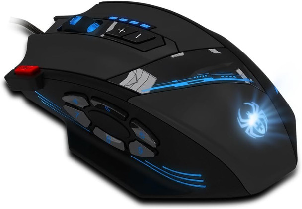 12 Programmable Buttons C12 Gaming Mouse, AFUNTA Laser Double-Speed Adjustment 8000DPI Mice Support 4 Level Switch 12 Programmable Buttons C12 Gaming Mouse, AFUNTA Laser Double-Speed Adjustment 8000DPI Mice Support 4 Level Switch