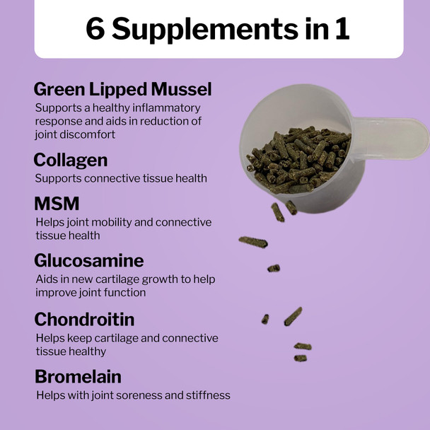 Formula 707 Joint 6In1 Equine Supplement 5 Lb Bag - Support For Joint Integrity And Inflammatory Response In Horses - Green-Lipped Mussel Msm Glucosamine Chondroitin & Collagen