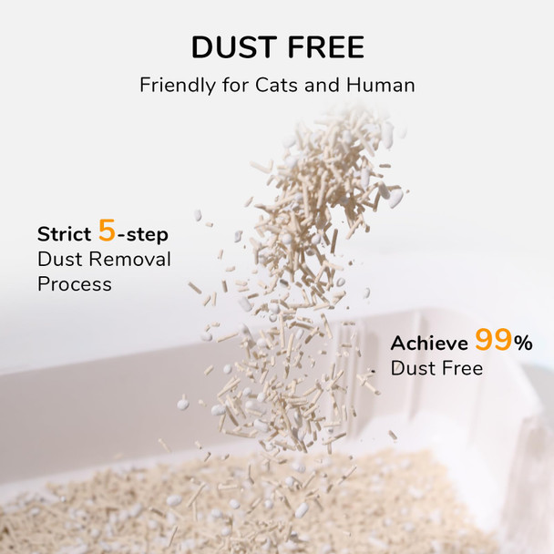 Fukumaru Tofu Cat Litter Super Ultra Absorbent 18 Lbs Clumping Cat Litter Natural Lightweight Dust  Quick Clumping Low Tracking Odor Control (6Lb X 3 Packs)