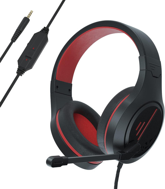 Gaming Headset Noise Cancelling Headphones with Microphone Kids and Adults 50mm Neodymium Drivers & 3.5mm Audio Jack Wired Over Ear Stereo Earphones for Online School/PC Game/Travel/Work Red Gaming Headset Noise Cancelling Headphones with Microphone Kids and Adults 50mm Neodymium Drivers & 3.5mm Audio Jack Wired Over Ear Stereo Earphones for Online School/PC Game/Travel/Work Red