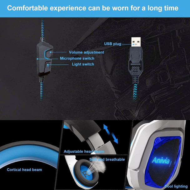 New Updated Wired Over-Ear Headphones - USB 7.1 Gaming Headset with Microphone, Stereo Surround Sound, Noise Isolating, Bass, LED Lights for PC Computer Mac New Updated Wired Over-Ear Headphones - USB 7.1 Gaming Headset with Microphone, Stereo Surround Sound, Noise Isolating, Bass, LED Lights for PC Computer Mac