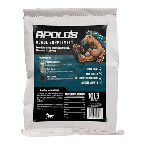 Greenfit Apolo'S 100% Natural Horse Supplement For Daily Feeding Ãƒ¢Ã‚Š¬Ã‚‚¬Å’ Joint Support Coat Shine & Strength Flaxseed Quinoa Chia 10 Lb Bag