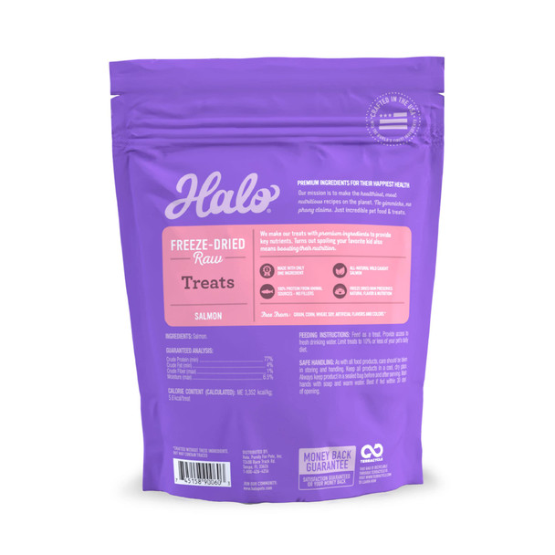 Halo Ze Dried Raw Cat Treats 100% Chicken Breast Recipe Cat Treats Pouch All-Natural High Protien Treat 2.2 Oz Pouch