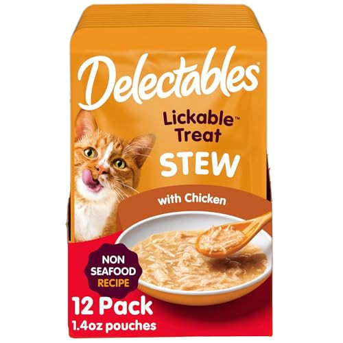 Hartz Delectables Non-Seafood Stew Lickable Wet Cat Treats Chicken 1.4 Oz (Pack Of 12)