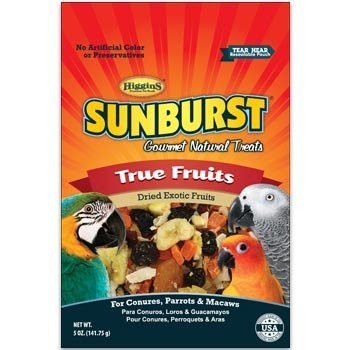 Higgins Sunburst True Fruits Gourmet Treats For Conures Parrots & Macaws 5 Oz. By Higgins (English Manual)