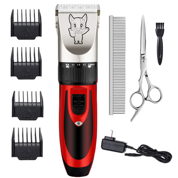 Highdas Dog Grooming Kit Clippers Low Noise Electric Quiet Rechargeable Cordless Pet Hair Thick Coats Clippers Trimmers Set Suitable For Dogs Cats And Other Pets (Gold)