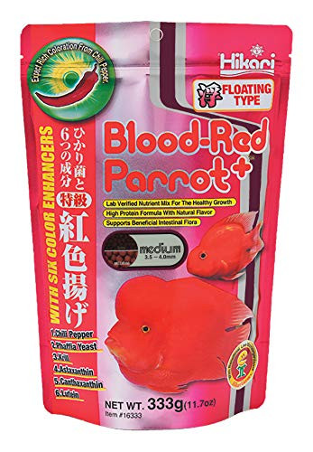 Hikari Blood Red Parrot+ Fish Food Medium Pellet 11.7 Oz. (333G)