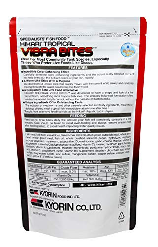 Hikari Hk22206 1.23 Oz Vibra Bites Tropical Fish Food
