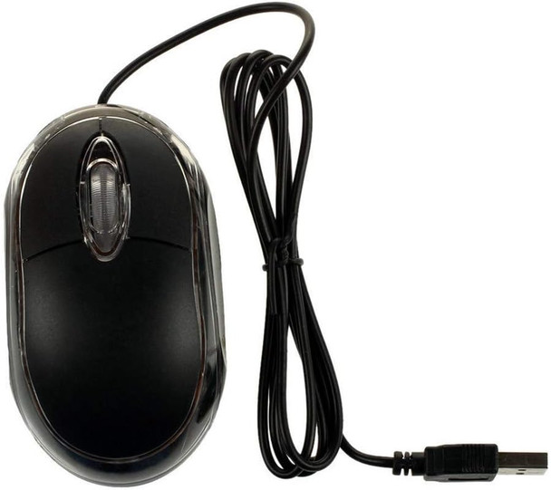 UM2030AK Black USB Optical 3-Button 3D Mouse Scroll Wheel LED Light Mouse Mice for PC Laptop Computer