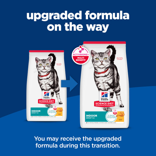 Hill'S Science Diet Indoor Adult 1-6 Easy Litter Box Cleanup Dry Cat Food Chicken Recipe 7 Lb Bag