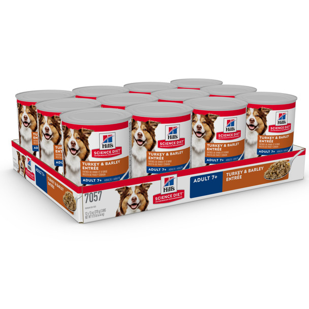 Hill'S Science Diet Adult 7+ Senior Adult 7+ Premium Nutrition Wet Dog Food Beef & Barley Loaf 13 Oz Can Case Of 12