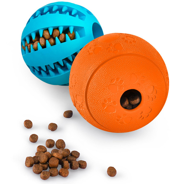 Hippih Dog Puzzle Toy 2 Pack Interactive Dog Toys For Treat Dispensing Durable Puppy Toys For Teething Dog Treat Ball For Teeth/Slow Feeder/Iq Training/Playing Blue-2.75Ãƒ¢Ã‚Š¬Ã‹Å“Ã£¢Ã‚Š¬Ã‚Ž¢ Green-3.14Ãƒ¢Ã‚Š¬Ã‹Å“Ã£¢Ã‚Š¬Ã‚Ž¢