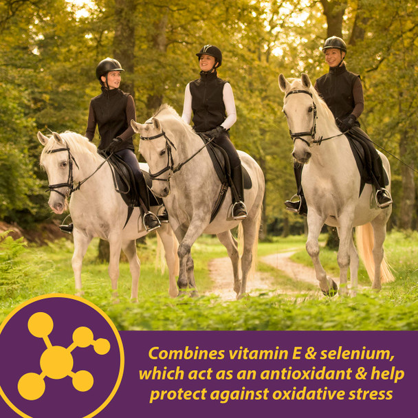 Horse Health Vita E & Selenium Crumbles Horse Vitamin Supplement Supports Optimal Muscle Health & Antioxidant Support 3 Lbs. 96 Day Supply