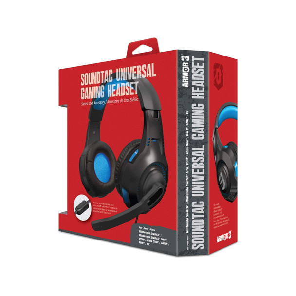 "Soundtac" Universal Gaming Headset (Blue) for Xbox Series X/Xbox Series S/Nintendo Switch/Lite/ PS4/ PS5/ Xbox One/Wii U/PC/Mac - PlayStation 5 "Soundtac" Universal Gaming Headset (Blue) for Xbox Series X/Xbox Series S/Nintendo Switch/Lite/ PS4/ PS5/ Xbox One/Wii U/PC/Mac - PlayStation 5