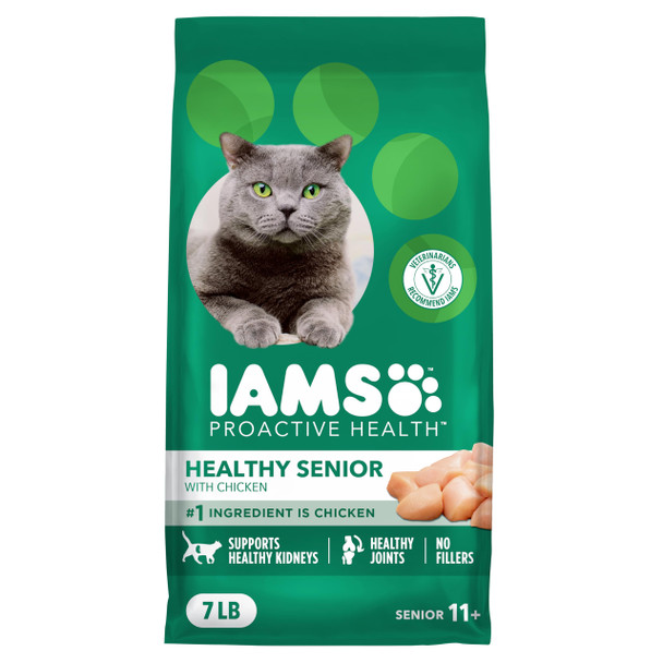 Iams Proactive Health Healthy Senior Dry Cat Food With Chicken 7 Lb. Bag