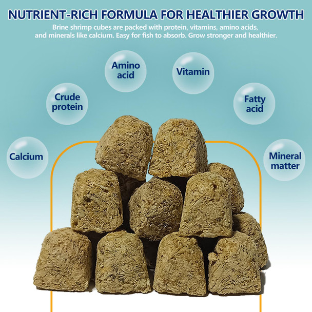 Jadingsfarm Ze Dried Brine Shrimp Cubes 4.5 Oz Brine Shrimp Ze Dried Aquatic Foods For Tropical Fish Marine Fish And Aquatic Turtles.