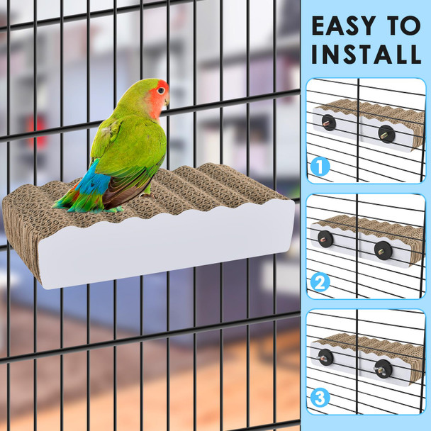 Katumo Bird Perch Conure Cage Stand Parakeet Shredder Foraging Toys Cockatiel Platform For Small Parrots Conure Cockatiel Lovebird Parrotlet Finch