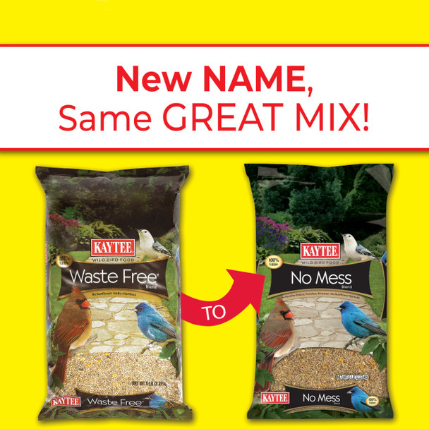 Kaytee Wild Bird (No Mess Or Waste ) Food Seed Blend For Blue Jays Woodpeckers Juncos Cardinals Grosbeaks Sparrows And Finches 10 Pound (Packaging May Vary)