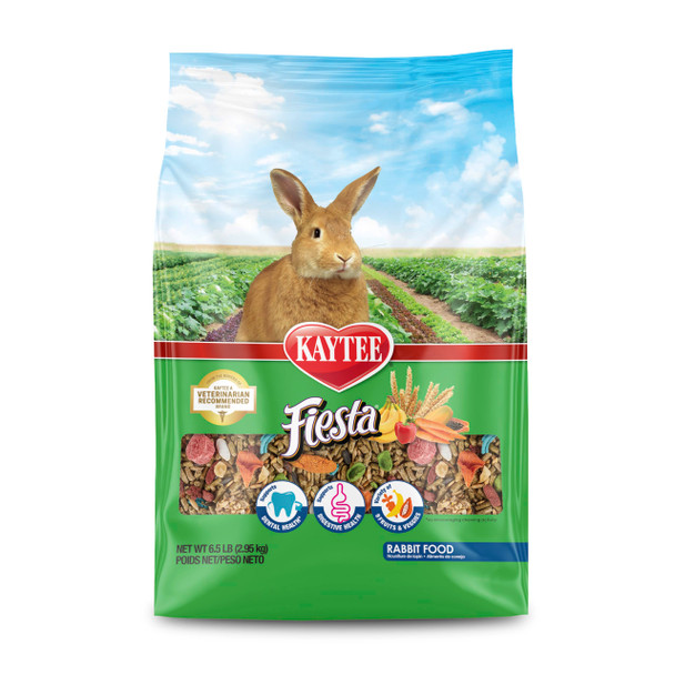 Kaytee Fiesta Rabbit Food Nutritious And Fun Blend Supports Dental Health And Digestion 3.5 Pounds