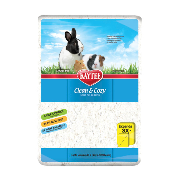Kaytee Clean & Cozy White Paper Bedding Made For Small Animals 49.2 Liters