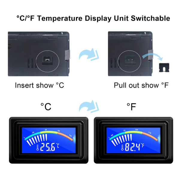 Ketotek Digital Thermometer Temperature Gauge Usb Power Supply With Sensor Probe For Aquarium Vehicle Pc Case Incubators Brooders Climb Pet Fahrenheit & Celsius Lcd Display