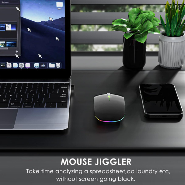 Wireless Gaming Mouse,Rechargeable Lightweight Honeycomb Gaming Mouse with RGB Backlit,USB Receiver,Ergonomic Grips,One-Click Desktop(Black1)