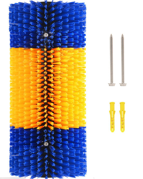 Kunbeien Livestock Scratch Brush Kit Horse Massager For Relieving Itching Suitable For Horse Cattle Sheep Pig Yellow