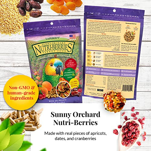 Lafeber'S Gourmet Nutri-Berries Pet Bird Food Variety Sampler Bundles Made With Non-Gmo And Human-Grade Ingredients For Parrots 10 Oz. Each (4 Pk Bundle)