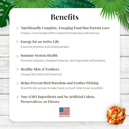 Lafeber'S Tropical Fruit Nutri-Berries Pet Bird Food Made With Non-Gmo And Human-Grade Ingredients For Parrots 3 Lb