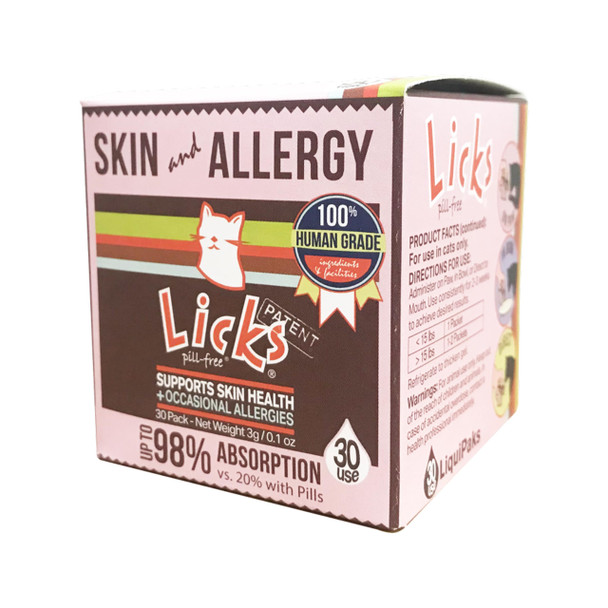 Licks Pill Licks - Cat Allergy - Cat Skin And Allergy - Liquipaks - 10 Use