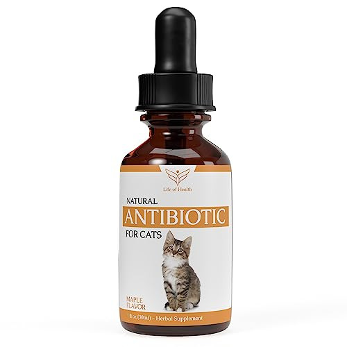 Life Of Health Natural Antibiotics For Cats - Cat Antibiotics - Cat Antibiotic - Pet Antibiotics - Cat Immune Support - Antibiotic For Cats - Cat Multivitamin - Cat Uti Antibiotics - (2 Pack)
