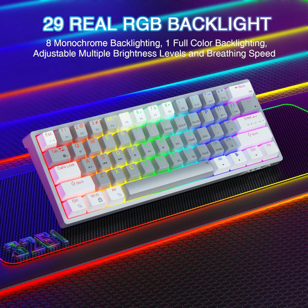 AULA 60 Percent Wired Mechanical Gaming Keyboard, 29 RGB Backlit Custom Hot Swappable Keyboard, Blue Switch 60% Mini Small Compact Keyboard for PC/Mac/Laptop/Wins —— (Wired Version) AULA 60 Percent Wired Mechanical Gaming Keyboard, 29 RGB Backlit Custom Hot Swappable Keyboard, Blue Switch 60% Mini Small Compact Keyboard for PC/Mac/Laptop/Wins —— (Wired Version)