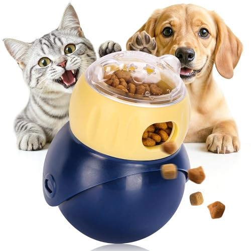 Lunapaw Interactive Cat Toy & Puzzle Feeder - Slow Feed Bowl Treat Dispenser For Indoor Cats And Kittens Adjustable Food Game For Mental Stimulation And Bloat Prevention
