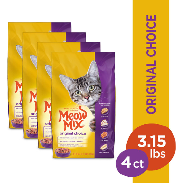 Meow Mix Original Choice Dry Cat Food 6.3 Pound Bag