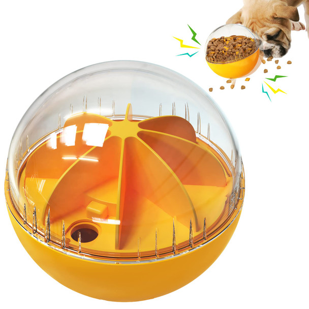 Monotre Dog Treat Ball Dog Food Puzzle Slow Feeder Interactive Squeaky Mental Stimulation Toys Dog& Cat Treat Dispenser Puzzle Toys Active Rolling Balls For Medium/Large Dog Breeds