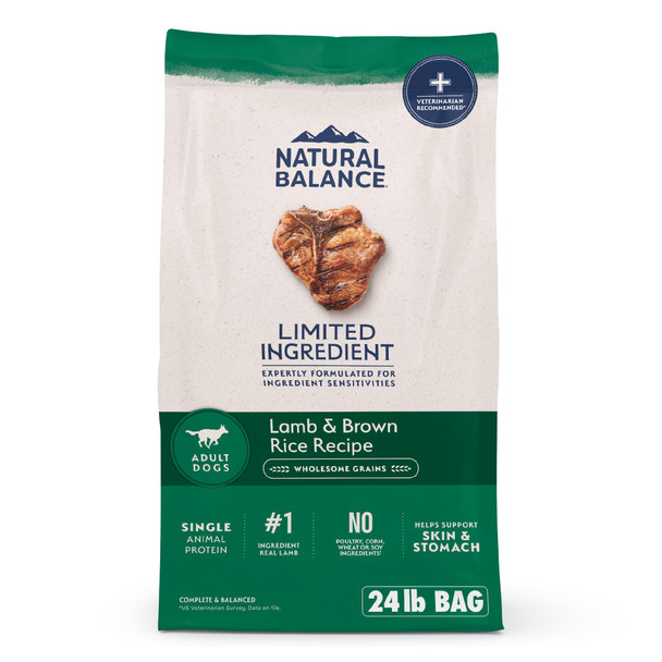 Natural Balance Limited Ingredient Adult Dry Dog Food With Healthy Grains Lamb & Brown Rice Recipe 12 Pound (Pack Of 1)