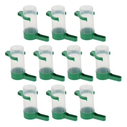 Nuobesty 10Pcs Automatic Bird Water Dispenser Bird Feeder Drinker Waterer For Pigeon Quail Lovebirds Parrot Drinking Bottle