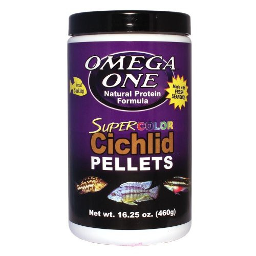 Omega One Super Color Sinking Cichlid Pellets 2Mm Small Pellets 16.25 Oz