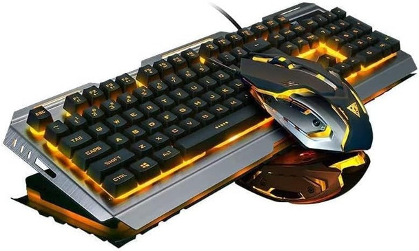 Iron Orange Yellow Gaming Keyboard Mouse Combo,104 Full Size Metallic Backlit Keyboard,LED Keyboard Color Change Lighted Keyboard,PC Computer USB Keyboard, Gamer Keyboard,for Prime Xbox One PS4 Gamer Iron Orange Yellow Gaming Keyboard Mouse Combo,104 Full Size Metallic Backlit Keyboard,LED Keyboard Color Change Lighted Keyboard,PC Computer USB Keyboard, Gamer Keyboard,for Prime Xbox One PS4 Gamer