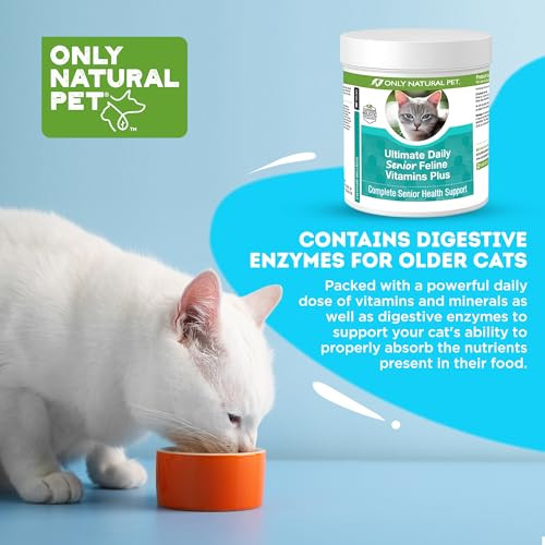 Only Natural Pet Ultimate Daily Senior Feline Multivitamin W/Taurine & L-Lysine Ãƒ¢Ã‚Š¬Ã‚‚¬Å’ Nutritional Supplement Powder For Adult & Older Cats Ãƒ¢Ã‚Š¬Ã‚‚¬Å’ Immune & Joint Support Ãƒ¢Ã‚Š¬Ã‚‚¬Å’ Complete Vitamin Formula 3.2Oz