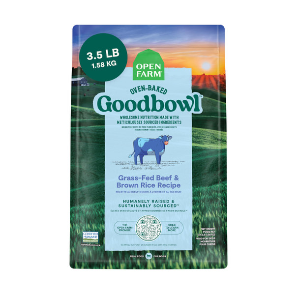 Open Farm Goodbowl Oven-Baked Small Batch Dry Dog Food - Harvest Chicken & Brown Rice Recipe Includes Non-Gmo Produce & Grains 22Lb Bag (352Oz Bag)