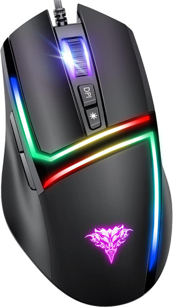 BENGOO Wired Gaming Mouse, PC Computer Mice USB Mouse with 6 RGB LED Modes, High-Precision 6 Adjustable DPI Up to 8000, 7 Programmable Buttons, Ergonomic Optical Mouse for Windows PC Mac Laptop Gamer BENGOO Wired Gaming Mouse, PC Computer Mice USB Mouse with 6 RGB LED Modes, High-Precision 6 Adjustable DPI Up to 8000, 7 Programmable Buttons, Ergonomic Optical Mouse for Windows PC Mac Laptop Gamer