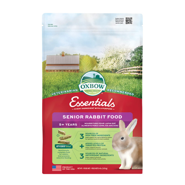 Oxbow Essentials Rabbit Food Adult Rabbit Made With Oxbow Timothy Hay Pet Pellets With Vitamins & Minerals Small Animal Pet Products Bunny Supplies Made In Usa Bunny Food 5 Lb