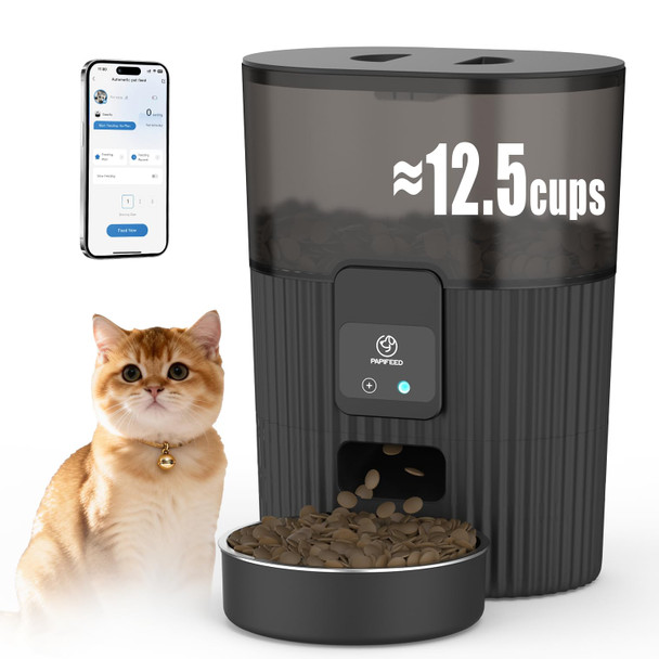 Papifeed Automatic Cat Feeder With Camera Ãƒ¢Ã‚Š¬Ã…™Adjustable Angle 2.4G Wifi Pet Feederã£¯Ã‚¼Ã…™3.5L/15 Cup Timed DispenserTimed Feeder For Remote Feeding With Stainless Steel Bowl Up To 10 Meals Per Day With App
