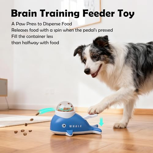 Pawise Cat Puzzle Treat DispenserWhale-Shaped Interactive Treat Dispenser Toy For Dogs & CatsPet Food Puzzle FeederSlow Feeder For Healthy EatingIq Training Toy For Small PetBonus Snack Ball Toy